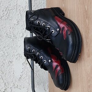 Harley-Davidson Flame Leather Boots | Size 9 | Ride or Die Style 81474